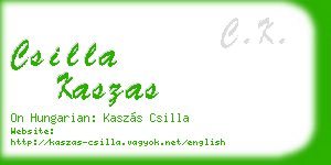 csilla kaszas business card