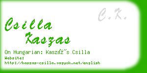 csilla kaszas business card